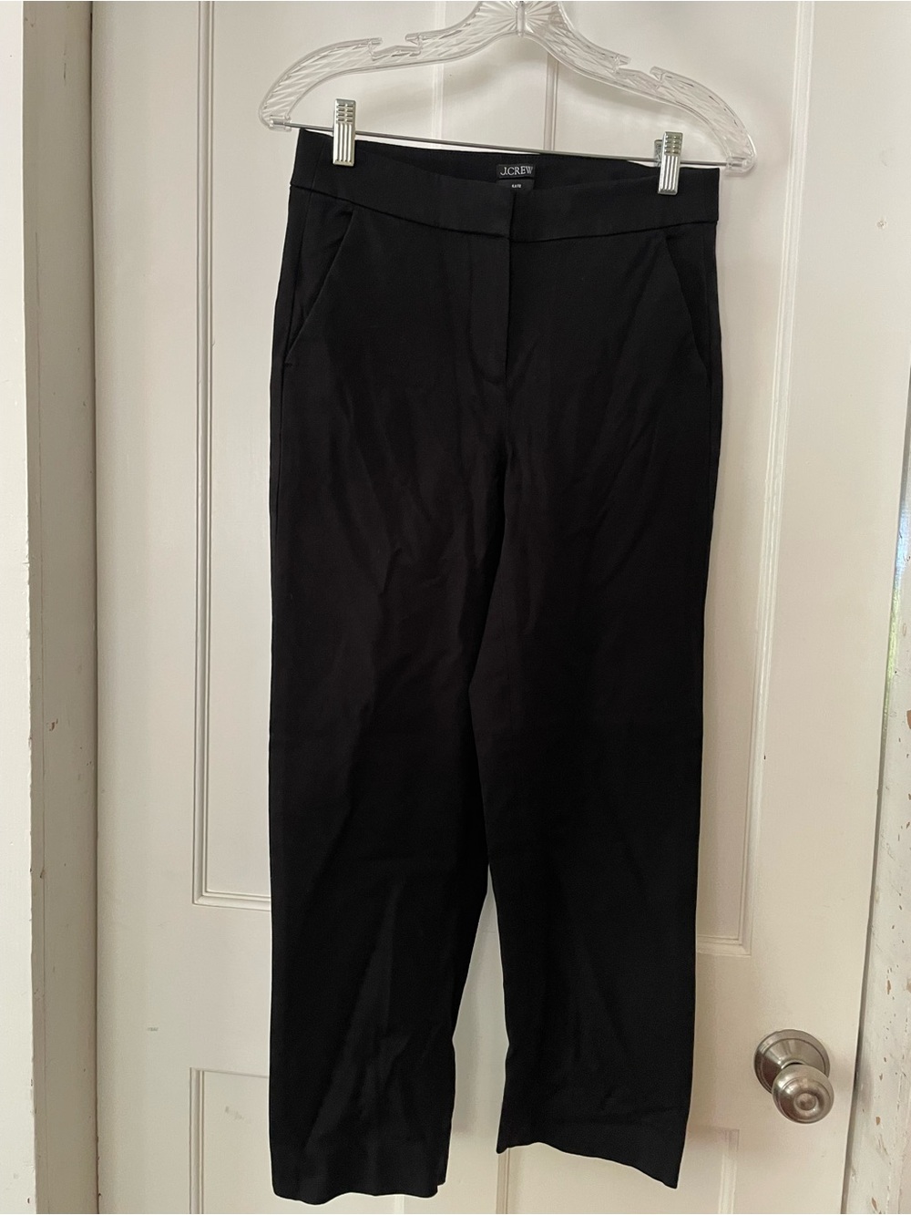 J. Crew Black Straight-Leg Tailored Pants- ankle length
